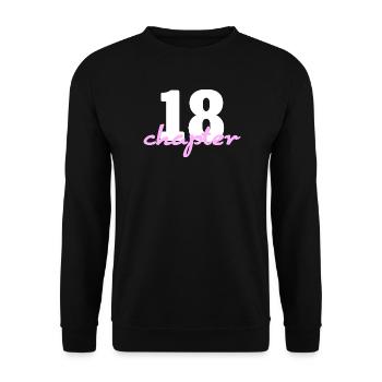 Chapitre 18 - Affiche et design du 18e anniversaire - Sweat-shirt Unisexe - noir - Devant - Alina (178cm) & Michal (187cm)