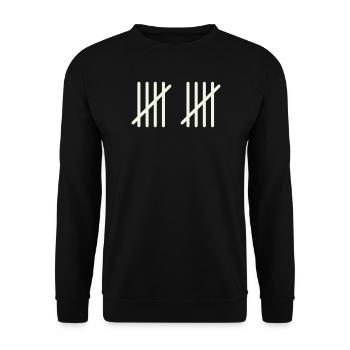 10 strokes - Unisex Sweatshirt - black - Front - Alina (178cm) & Michal (187cm)