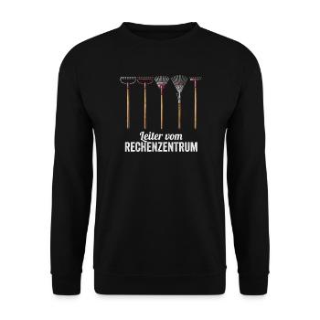 Rechenzentrum IT EDV Nerd Computer Shirt Geschenk - Unisex Pullover - Schwarz - Vorne - Alina (178cm) & Michal (187cm)