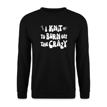 Je tricote pour brûler la folie - Sweat-shirt Unisexe - noir - Devant - Alina (178cm) & Michal (187cm)