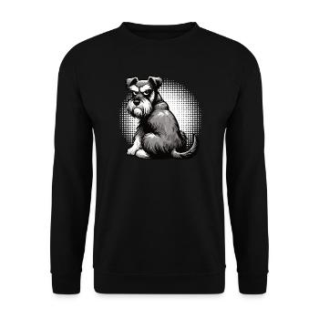 Schnauzer Giant Schnauzer Schnauzer Owner - Unisex Sweatshirt - black - Front - Alina (178cm) & Michal (187cm)