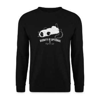 Chat-poupée de chiffon – La dignité est optionnelle - Sweat-shirt Unisexe - noir - Devant - Alina (178cm) & Michal (187cm)