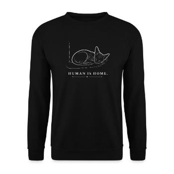 Sphynx Cat – L’humain est chez lui - Sweat-shirt Unisexe - noir - Devant - Alina (178cm) & Michal (187cm)