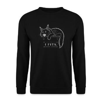Maine Coon – I Fits - Sweat-shirt Unisexe - noir - Devant - Alina (178cm) & Michal (187cm)