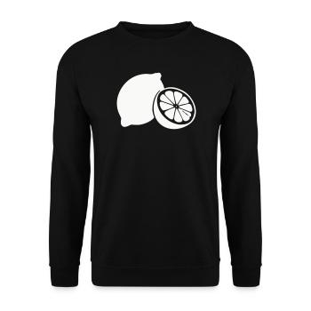 Citrus Silhouette Lemons - Unisex Sweatshirt - black - Front - Alina (178cm) & Michal (187cm)