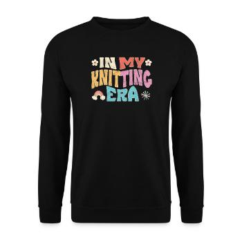 In my knitting era - Unisex Sweatshirt - black - Front - Alina (178cm) & Michal (187cm)