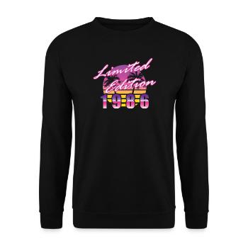 40. Geburtstag Limited Edition 1986 vintage - Unisex Pullover - Schwarz - Vorne - Alina (178cm) & Michal (187cm)