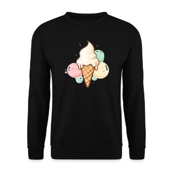 Kugel Für Kugel Glücklich - Unisex Pullover - Schwarz - Vorne - Alina (178cm) & Michal (187cm)