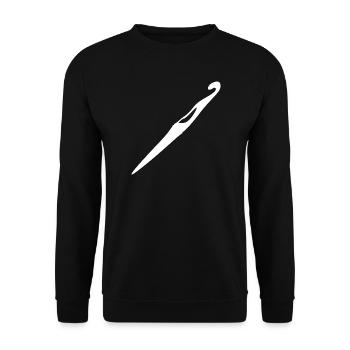 Cadeau crochet au crochet - Sweat-shirt Unisexe - noir - Devant - Alina (178cm) & Michal (187cm)