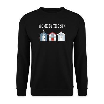 Home by the Sea – Beach Houses - Unisex Sweatshirt - black - Front - Alina (178cm) & Michal (187cm)