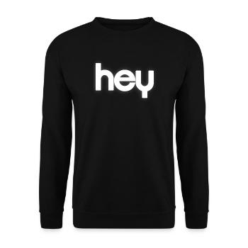 HEY Cloudline Abstract Banner - Unisex Pullover - Schwarz - Vorne - Alina (178cm) & Michal (187cm)