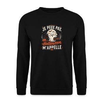 Je peux pas, Halloween m'appelle - Sweat-shirt Unisexe - noir - Devant - Alina (178cm) & Michal (187cm)
