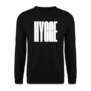 Hygge Bold Wordmark Graphic Tee - Unisex Sweatshirt - black - Front - Alina (178cm) & Michal (187cm)
