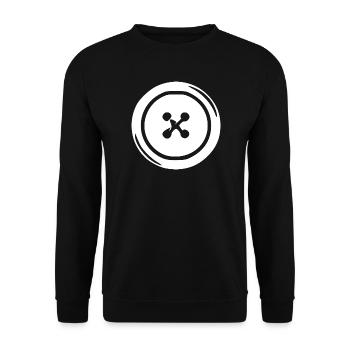 Handarbeit Knopf Geschenk Näherin - Unisex Pullover - Schwarz - Vorne - Alina (178cm) & Michal (187cm)
