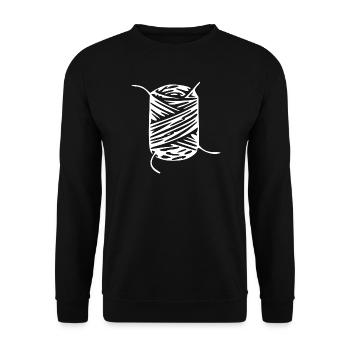 Handarbeit stricken häkeln Geschenk   - Unisex Pullover - Schwarz - Vorne - Alina (178cm) & Michal (187cm)