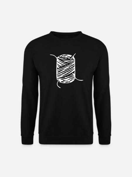 Handarbeit stricken häkeln Geschenk   - Unisex Pullover - Schwarz