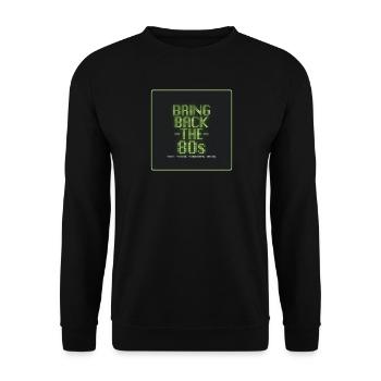 Bring Back the 80s | Retro Digital Design - Unisex Sweatshirt - black - Front - Alina (178cm) & Michal (187cm)