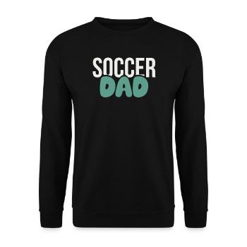 Soccer Dad Bold Style  - Unisex Sweatshirt - black - Front - Alina (178cm) & Michal (187cm)