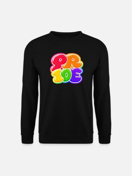 Pride Bubble Rainbow CSD Shirt Sticker - Unisex Sweatshirt - black