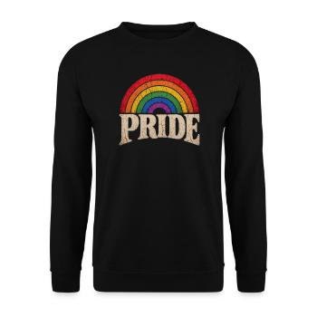 Cadeau arc-en-ciel Pride pour la communauté LGBTQ - Sweat-shirt Unisexe - noir - Devant - Alina (178cm) & Michal (187cm)