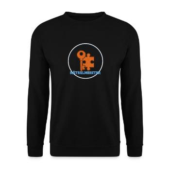 Rätselmeister – Team-Shirt für Escape-Gewinner - Unisex Pullover - Schwarz - Vorne - Alina (178cm) & Michal (187cm)