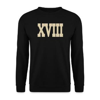 Roman numerals - Unisex Sweatshirt - black - Front - Alina (178cm) & Michal (187cm)