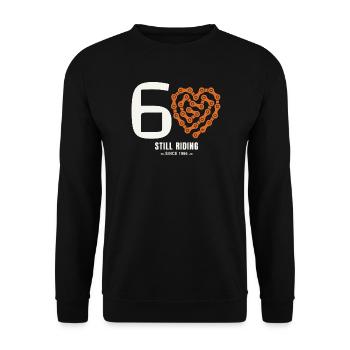 60 Ans Vélo Still Riding Cadeau Anniversaire - Sweat-shirt Unisexe - noir - Devant - Alina (178cm) & Michal (187cm)