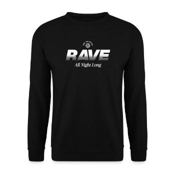 Rave all night long - Unisex Pullover - Schwarz - Vorne - Alina (178cm) & Michal (187cm)