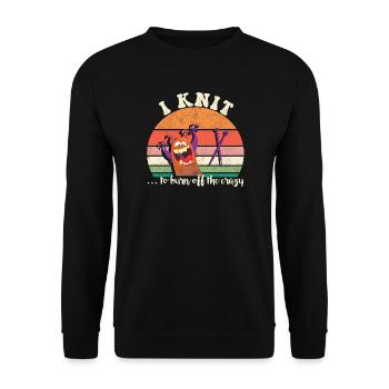 Je tricote pour brûler la folie - Sweat-shirt Unisexe - noir - Devant - Alina (178cm) & Michal (187cm)