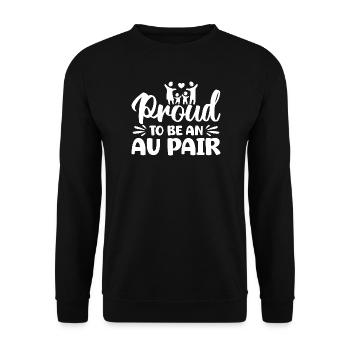 Childcare Provider Proud To Be An Au Pair Daycare - Unisex Sweatshirt - black - Front - Alina (178cm) & Michal (187cm)
