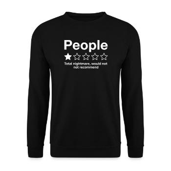 Gens Une Étoile Cauchemar Total - Sweat-shirt Unisexe - noir - Devant - Alina (178cm) & Michal (187cm)