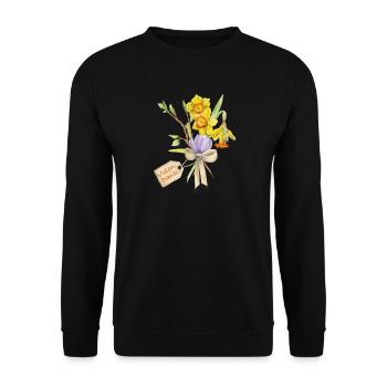 Merci Bouquet - Sweat-shirt Unisexe - noir - Devant - Alina (178cm) & Michal (187cm)