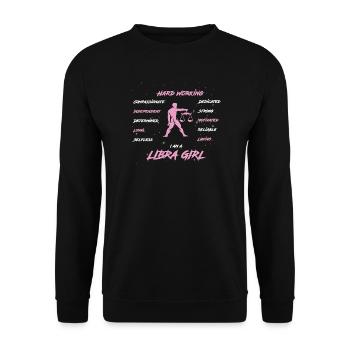 Zodiac sign Libra - Unisex Sweatshirt - black - Front - Alina (178cm) & Michal (187cm)