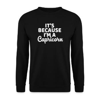 Zodiac sign Capricorn - Unisex Sweatshirt - black - Front - Alina (178cm) & Michal (187cm)