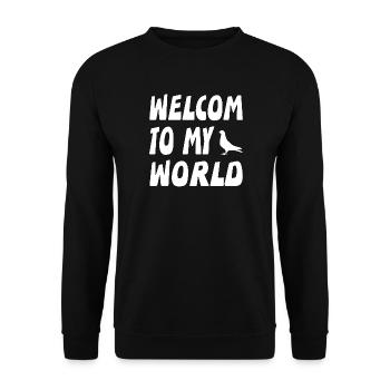Colombes - Sweat-shirt Unisexe - noir - Devant - Alina (178cm) & Michal (187cm)
