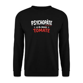 Psychopâte à la sauce tomate - Sweat-shirt Unisexe - noir - Devant - Alina (178cm) & Michal (187cm)