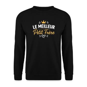 Meilleur Petit Frère Couronné - Sweat-shirt Unisexe - noir - Devant - Alina (178cm) & Michal (187cm)