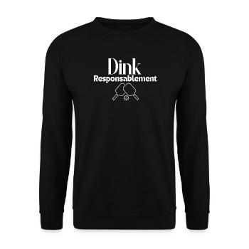 Dink responsibly - Unisex Sweatshirt - black - Front - Alina (178cm) & Michal (187cm)