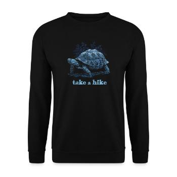 take a hike - Unisex Sweatshirt - black - Front - Alina (178cm) & Michal (187cm)