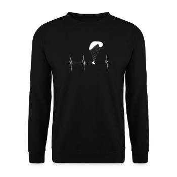 Parapente à battements de cœur - Sweat-shirt Unisexe - noir - Devant - Alina (178cm) & Michal (187cm)