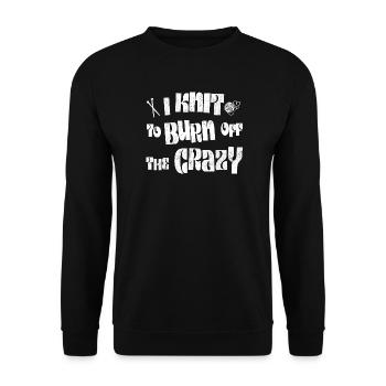 Je tricote pour brûler la folie - Sweat-shirt Unisexe - noir - Devant - Alina (178cm) & Michal (187cm)