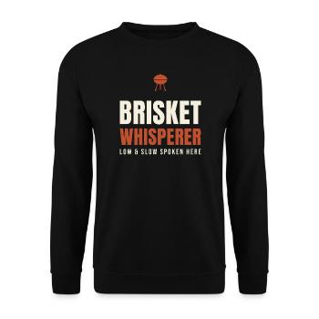 Brisket Whisperer BBQ - Unisex Sweatshirt - black - Front - Alina (178cm) & Michal (187cm)