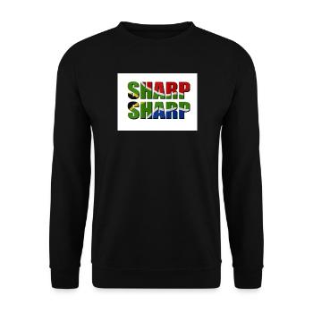 Sharp sharp  - Unisex Sweatshirt - black - Front - Alina (178cm) & Michal (187cm)