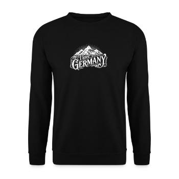 I love Germany, logo white - Unisex Sweatshirt - black - Front - Alina (178cm) & Michal (187cm)
