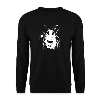 Bee Street Art Grunge White - Unisex Pullover - Schwarz - Vorne - Alina (178cm) & Michal (187cm)
