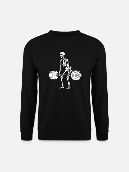 Skeleton weight lifting - Unisex Sweatshirt - black