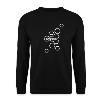 Gift for Ansgar - Unisex Sweatshirt - black - Front - Alina (178cm) & Michal (187cm)
