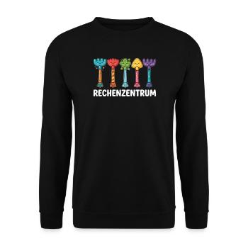 IT Support Glücksrad Service Desk IT Helpdesk Nerd - Unisex Pullover - Schwarz - Vorne - Alina (178cm) & Michal (187cm)