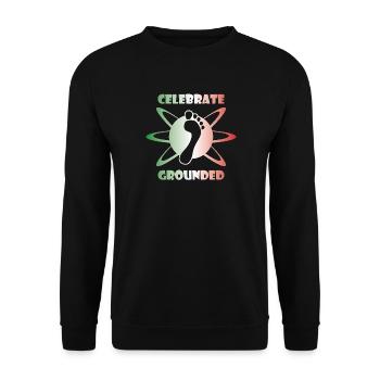 Barefoot GroundedOne_1_italy - Unisex Sweatshirt - black - Front - Alina (178cm) & Michal (187cm)