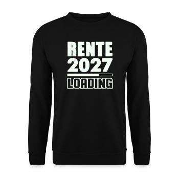 Pension 2027 Loading - Unisex Sweatshirt - black - Front - Alina (178cm) & Michal (187cm)